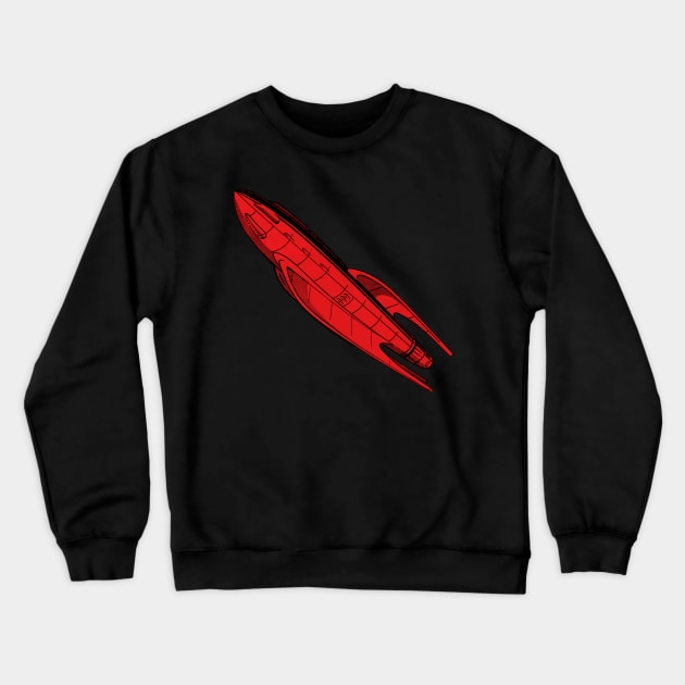 Red Rocket Crewneck Sweatshirt by MichaelaGrove